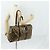 Borsa Boston in tela Zucchino FENDI marrone oro Auth am10122 - vista 22