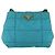 Borsa a Spalla PRADA in Nylon Blu Turchese Oro Auth 161283 D'oro - vista 13