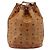 Borsa a Spalla MCM Logogram Vicetos PVC Marrone Oro Auth 162987 D'oro - vista 2
