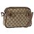 Borsa Sherry Line GG Supreme Web di GUCCI in PVC beige e oro 904 02 049 Auth 160477 D'oro