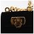 Pochette a spalla Gancini Chain Salvatore Ferragamo in suede nero e oro Auth 161208 D'oro - vista 17