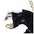 Pochette a spalla Gancini Chain Salvatore Ferragamo in suede nero e oro Auth 161208 D'oro - vista 19