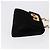 Pochette a spalla Gancini Chain Salvatore Ferragamo in suede nero e oro Auth 161208 D'oro - vista 3