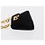 Pochette a spalla Gancini Chain Salvatore Ferragamo in suede nero e oro Auth 161208 D'oro - vista 4