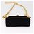 Pochette a spalla Gancini Chain Salvatore Ferragamo in suede nero e oro Auth 161208 D'oro - vista 5