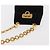 Pochette a spalla Gancini Chain Salvatore Ferragamo in suede nero e oro Auth 161208 D'oro - vista 6
