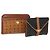 SAINT LAURENT MCM Vicetos Clutch Bag in Pelle PVC 2 Set Marrone Nero Auth 158545