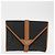 SAINT LAURENT MCM Vicetos Clutch Bag in Pelle PVC 2 Set Marrone Nero Auth 158545 - vista 9