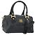 MCM Vicetos Logogram Handtasche PVC 2-Wege Schwarz Gold Auth 160735 Golden