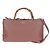 Borsa a mano in pelle GUCCI Bamboo 2 in 1 Rosa Oro 323660 Auth 159357 D'oro - vista 13
