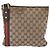 Borsa a Spalla Gucci GG Canvas Web Sherry Line Beige Oro 144388 Auth hk3291 D'oro - vista 2