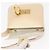Céline Borsa a Spalla CELINE Circle Smalto Avorio Oro Auth 161499 D'oro Crudo - vista 19