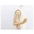 Céline Borsa a Spalla CELINE Circle Smalto Avorio Oro Auth 161499 D'oro Crudo - vista 25
