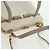 Borsa a mano Vala in pelle 2 in 1 bianca e oro Auth 160802 di Salvatore Ferragamo Bianco D'oro - vista 6