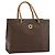 Céline Borsa a mano in tela Macadam CELINE in pelle PVC marrone oro Auth 161051 D'oro