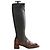 Prada Botas de cuero marrón Castaño