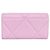 Billetera bi-fold de cuero de cordero rosa Chanel 19 Line - vista 2