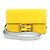 FENDI Flache Baguette Schultertasche Grau Gelb