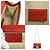 Borsa a spalla in pelle rossa Gucci Rosso - vista 5