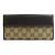 Cartera larga bi-fold de lona GG marrón y cuero Gucci Castaño - vista 2