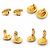 Orecchini a clip in metallo dorato Chanel Coco Mark D'oro - vista 3
