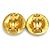 Orecchini in metallo dorato Chanel Coco Mark D'oro - vista 4
