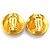 Orecchini a clip in metallo dorato Chanel Coco Mark D'oro - vista 3