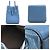 Borsa a Spalla in Tela/Pelle Zucca Origami di Fendi Blu - vista 3