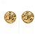 Orecchini a clip in metallo dorato Chanel Coco Mark D'oro
