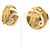 Orecchini a clip in metallo dorato Chanel Coco Mark D'oro - vista 2