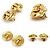 Orecchini a clip in metallo dorato Chanel Coco Mark D'oro - vista 3