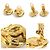 Orecchini a clip in metallo dorato Chanel Coco Mark D'oro - vista 4