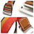 Hermès Charm Bracelet in Canvas and Leather Brown Orange Navy blue  - view 4