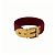 Gucci Vintage Rotes Lederarmband mit Goldschnalle