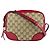 Borsa a Spalla Gucci GG in Tela/Pelle Marrone Rosso