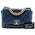 Chanel Azul Médio Couro de Cordeiro 19 Flap Azul escuro - vista 8