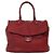 Borsa in pelle Chanel Vintage CC Turnlock Grande Rosso