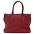 Borsa in pelle Chanel Vintage CC Turnlock Grande Rosso - vista 2