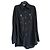 Camicia nera Yohji Yamamoto con stampa scheletro Nero