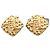 Abotoaduras em forma de diamante com logo CC da Chanel banhadas a ouro Dourado