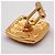 Abotoaduras em forma de diamante com logo CC da Chanel banhadas a ouro Dourado - vista 7