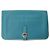 Cartera Larga Dogon Duo GM de Hermès en Jean Azul