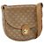 Céline Borsa a Spalla in Tela Macadam CELINE PVC Beige Oro Auth 161609 D'oro