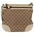 Borsa a Spalla Gucci GG Canvas Web Sherry Line Beige Oro 257065 Auth 160488 D'oro - vista 13
