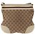 Borsa a Spalla Gucci GG Canvas Web Sherry Line Beige Oro 257065 Auth 160488 D'oro - vista 2