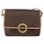 Céline Borsa a Spalla in Tela Macadam CELINE in Pelle PVC Marrone Oro Auth 161505 D'oro - vista 13