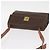 Céline Borsa a Spalla in Tela Macadam CELINE in Pelle PVC Marrone Oro Auth 161521 D'oro - vista 6