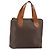Céline Borsa a mano in tela Macadam CELINE in pelle PVC marrone oro Auth 161274 D'oro