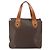 Céline Borsa a mano in tela Macadam CELINE in pelle PVC marrone oro Auth 161274 D'oro - vista 2