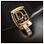 Borsa a mano Christian Dior in pelle di vitello 2 in 1 nera e oro Auth 160831 Nero D'oro - vista 24